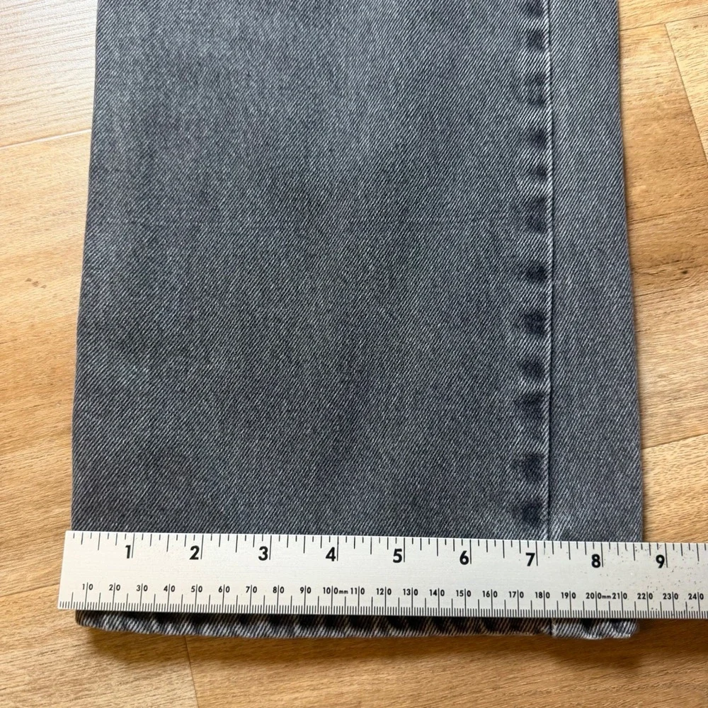 Levi's 505 Regular Fit Jeans Mens 36x30 Grey Straight Leg Denim Pants Y2K
